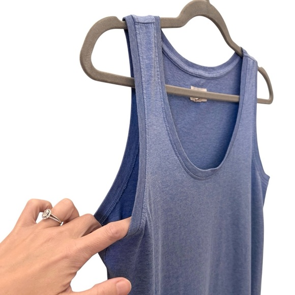 PACT Organic Softspun Tank Midi Dress Blue Size Small - Picture 3 of 7